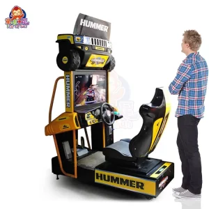Racing Arcade Machine Product Photo | Commercial Racing Game Cabinet | Buy vs Rent Guide Illustration