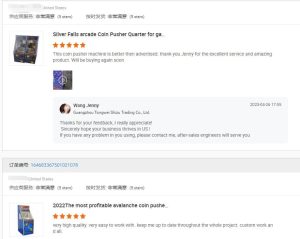 Coin pusher machine customer reviews
