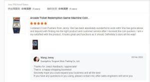 Coin pusher machine customer reviews