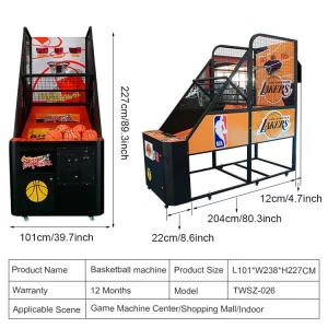 Peak Basketball Arcade Machine – TWSZ-026 Custom NBA Basketball Arcade Supplier