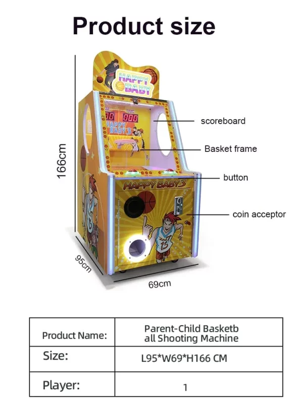 Parent-Child Basketball Shooting Arcade Machine