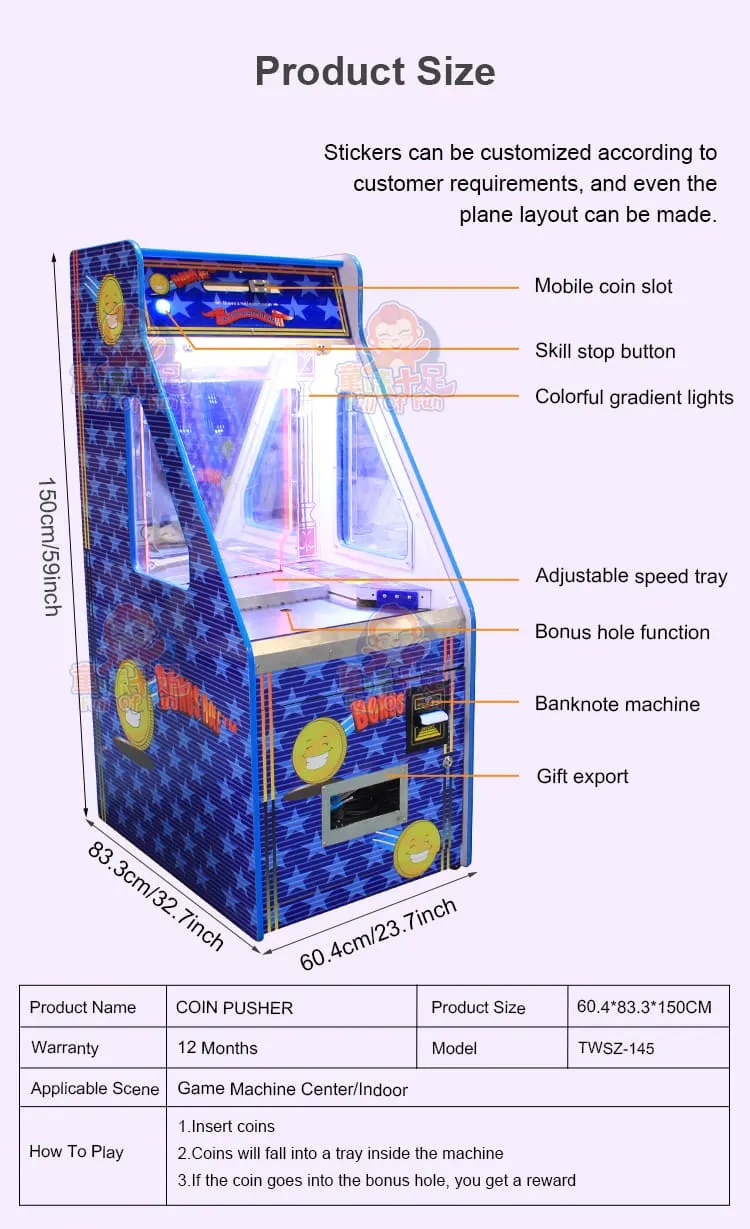 2026 Coin Pusher Machine: Features, Specifications & Profit Model