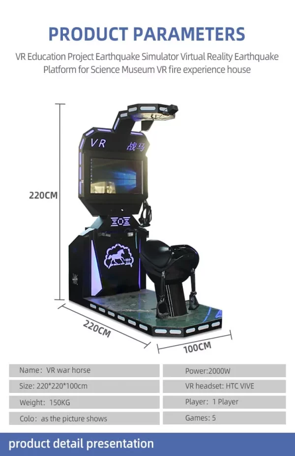 9D Full-Sensory VR War Horse Simulator