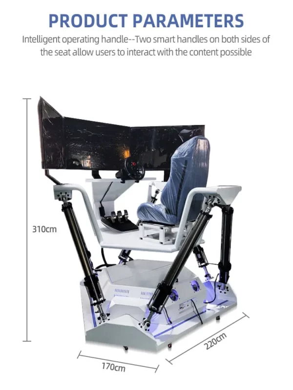 3-Screen Dynamic VR Racing Simulator