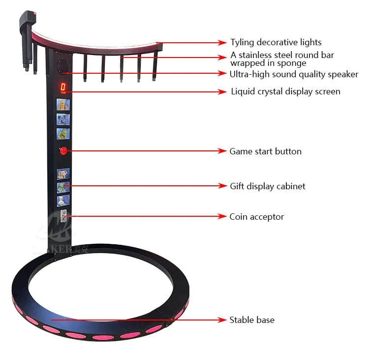 Factory Direct LED Catch the Stick Reflex Game Machine