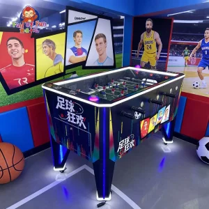 Soccer Carnival Coin-Operated Foosball Table with LED Lights