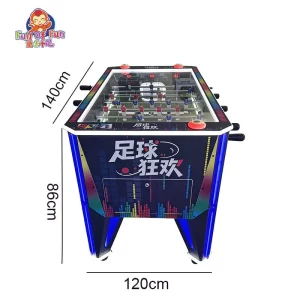 Soccer Carnival Coin-Operated Foosball Table with LED Lights