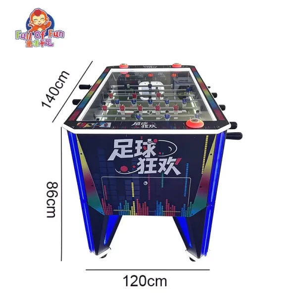 Soccer Carnival Coin-Operated Foosball Table with LED Lights