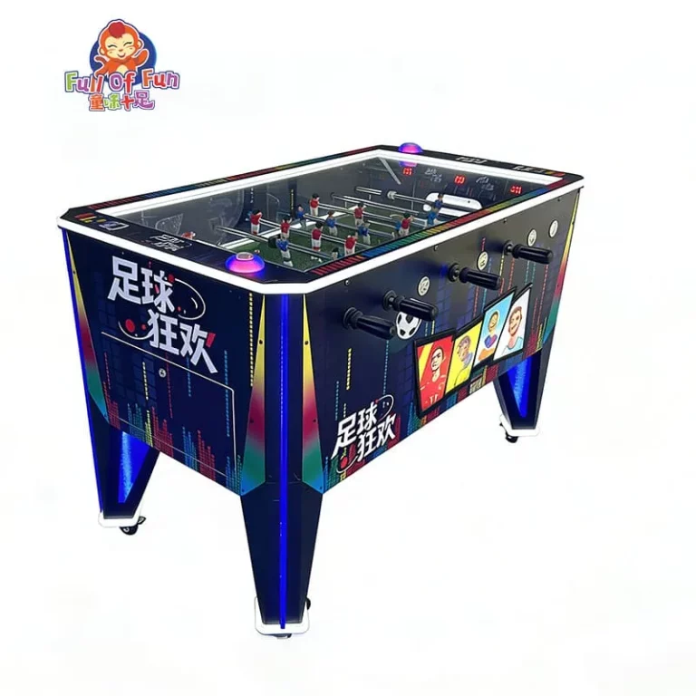 Soccer Carnival Coin-Operated Foosball Table with LED Lights