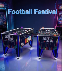 Soccer Carnival Coin-Operated Foosball Table with LED Lights
