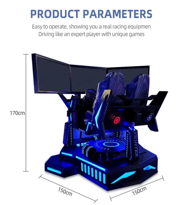 2-Player Triple Screen VR Racing Simulator