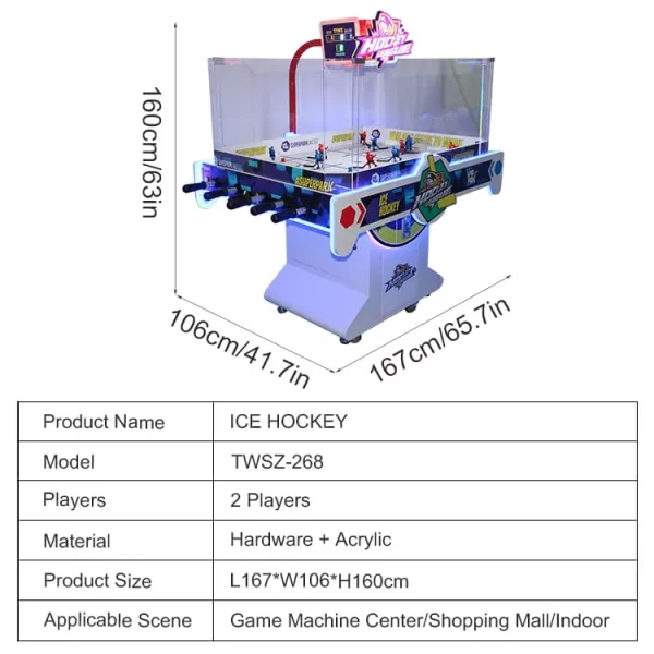 League Ice Hockey Bubble Hockey Table