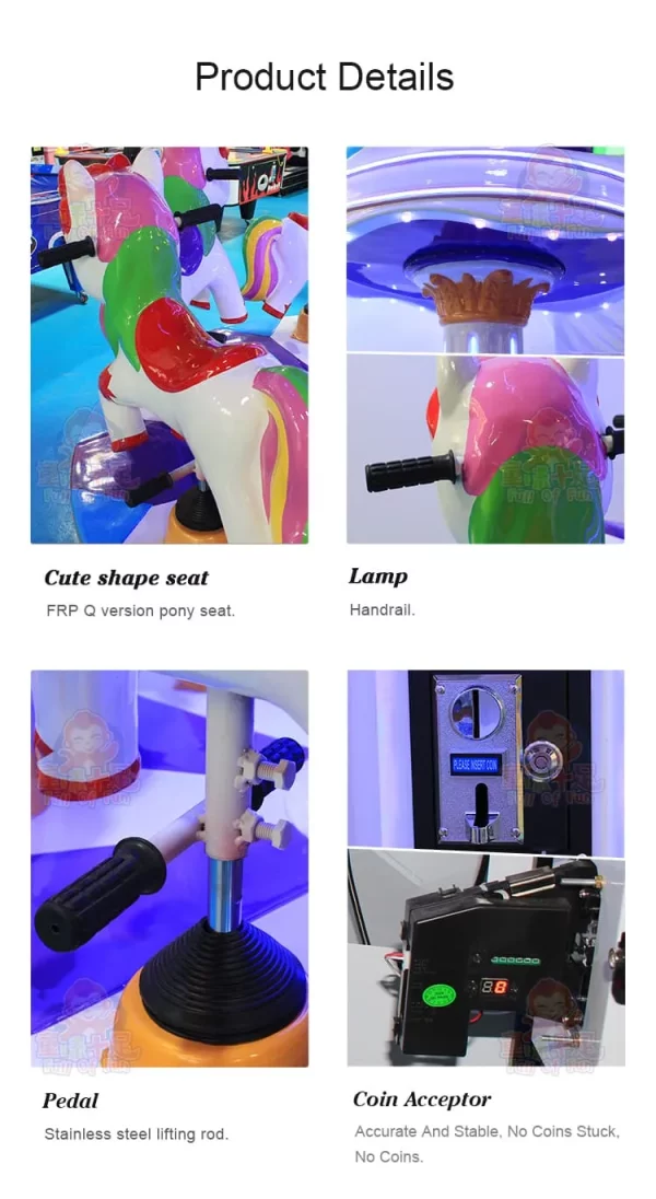 Coin-Operated 6-Seater Kids Carousel