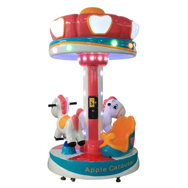 Kids Apple Ride Apple Coin Operated Kids Carousel - CoinGamesMachine