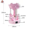 Pink Coin Operated Kiddie Carousel Factory Direct
