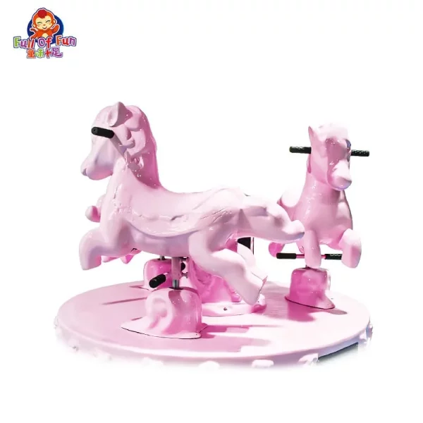 Pink Coin Operated Kiddie Carousel Factory Direct