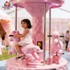 Pink Coin Operated Kiddie Carousel Factory Direct