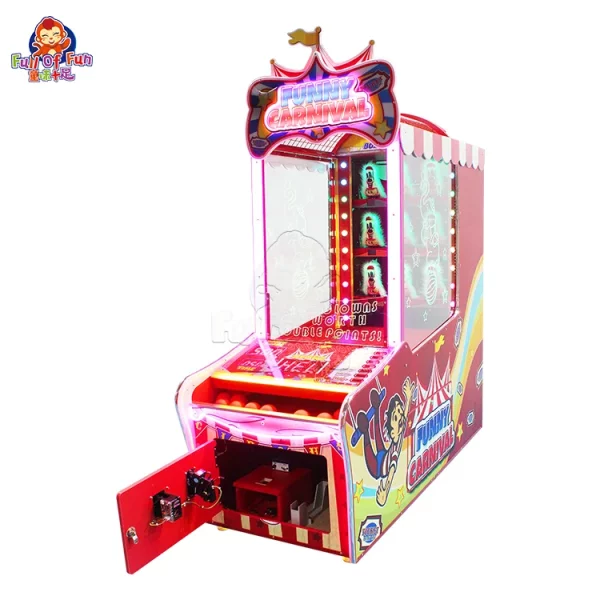 Clown Ball Toss Ticket Redemption Machine