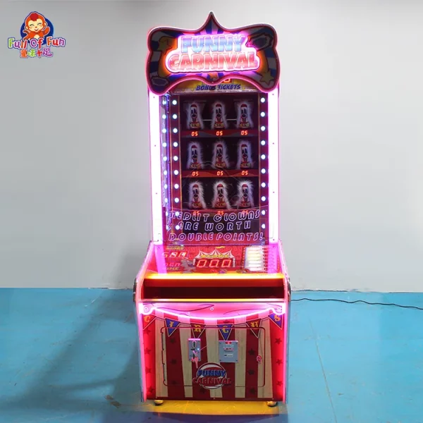 Clown Ball Toss Ticket Redemption Machine