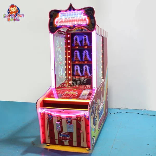 Clown Ball Toss Ticket Redemption Machine