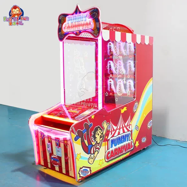 Clown Ball Toss Ticket Redemption Machine