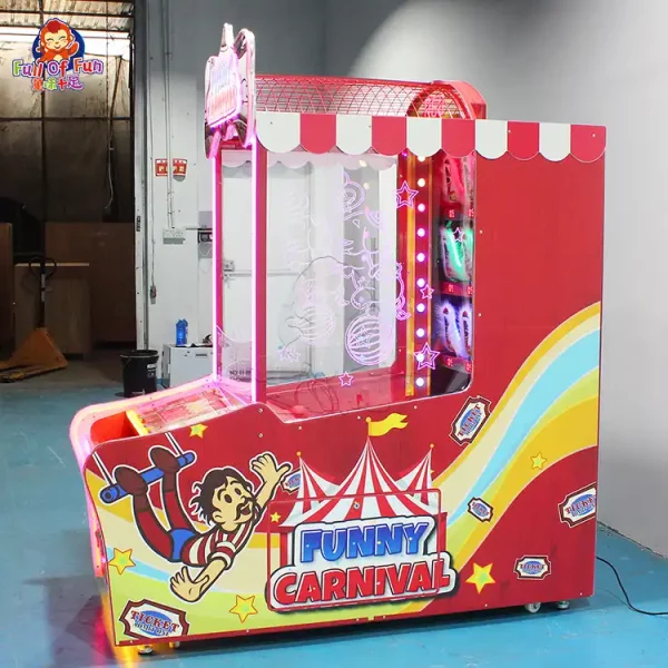 Clown Ball Toss Ticket Redemption Machine