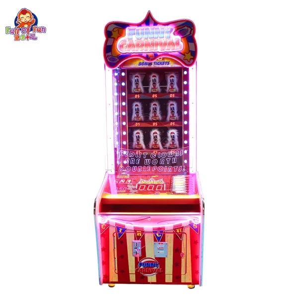 Clown Ball Toss Ticket Redemption Machine