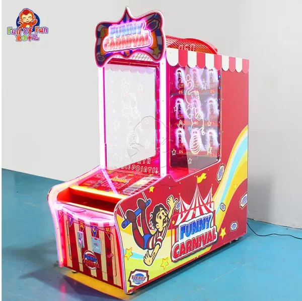 Clown Ball Toss Ticket Redemption Machine