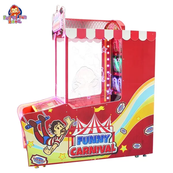 Clown Ball Toss Ticket Redemption Machine