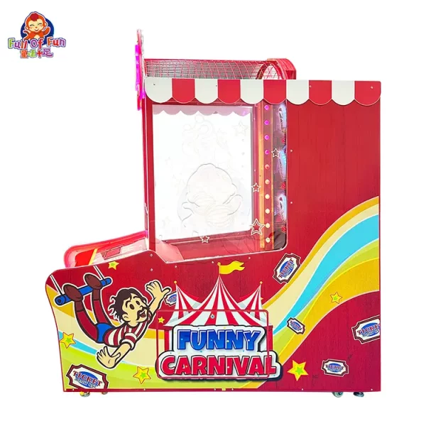 Clown Ball Toss Ticket Redemption Machine