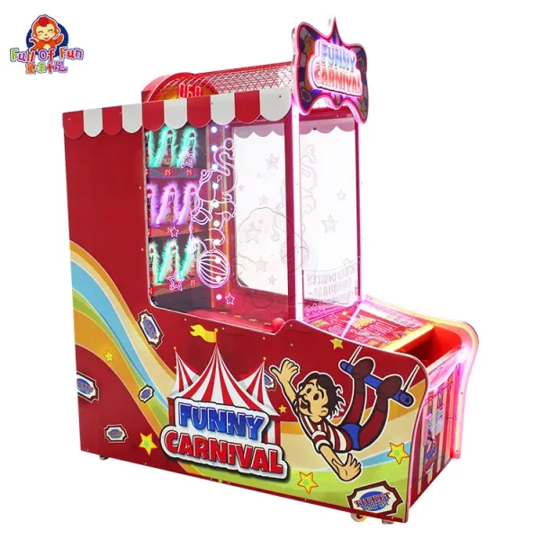 Clown Ball Toss Ticket Redemption Machine