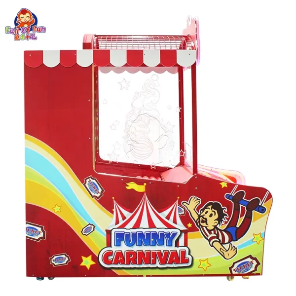 Clown Ball Toss Ticket Redemption Machine