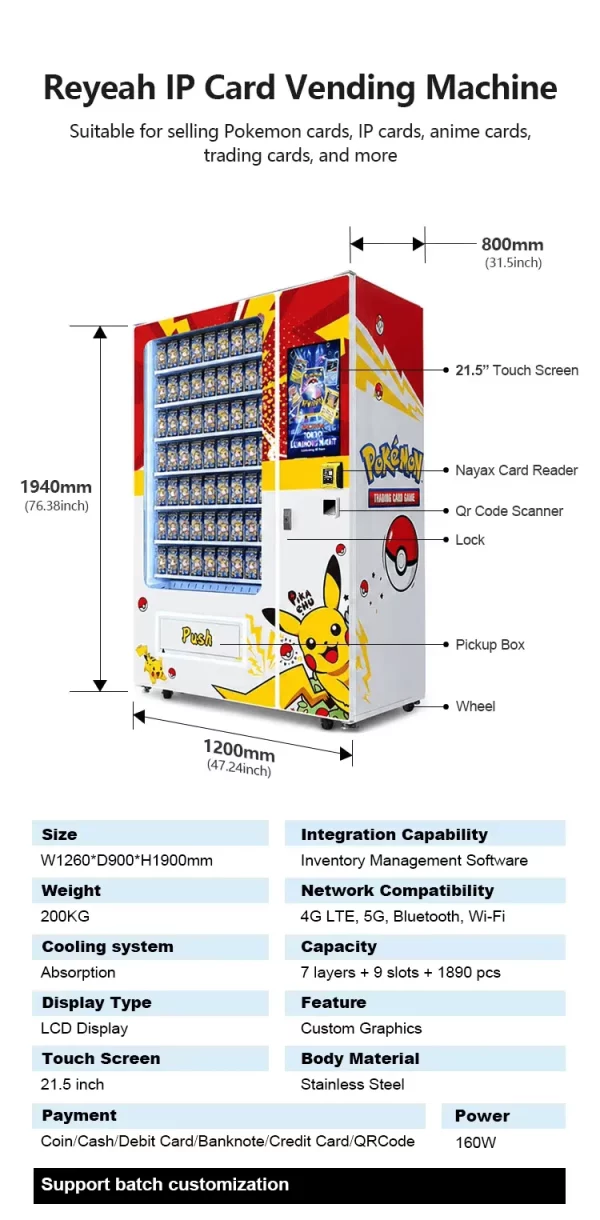 Pokemon Card Vending Machine For Sale
