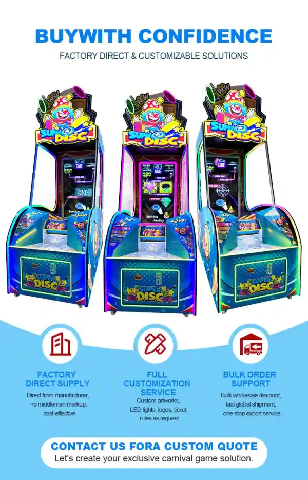 Super Disc Arcade Redemption Ticket Machine